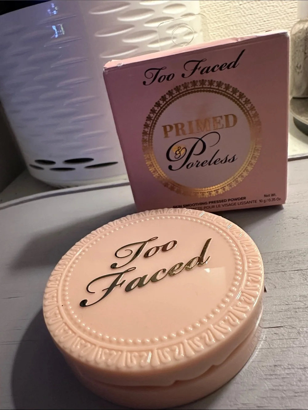 Too Faced Pink Primed & Poreless Pressed Powder Compact